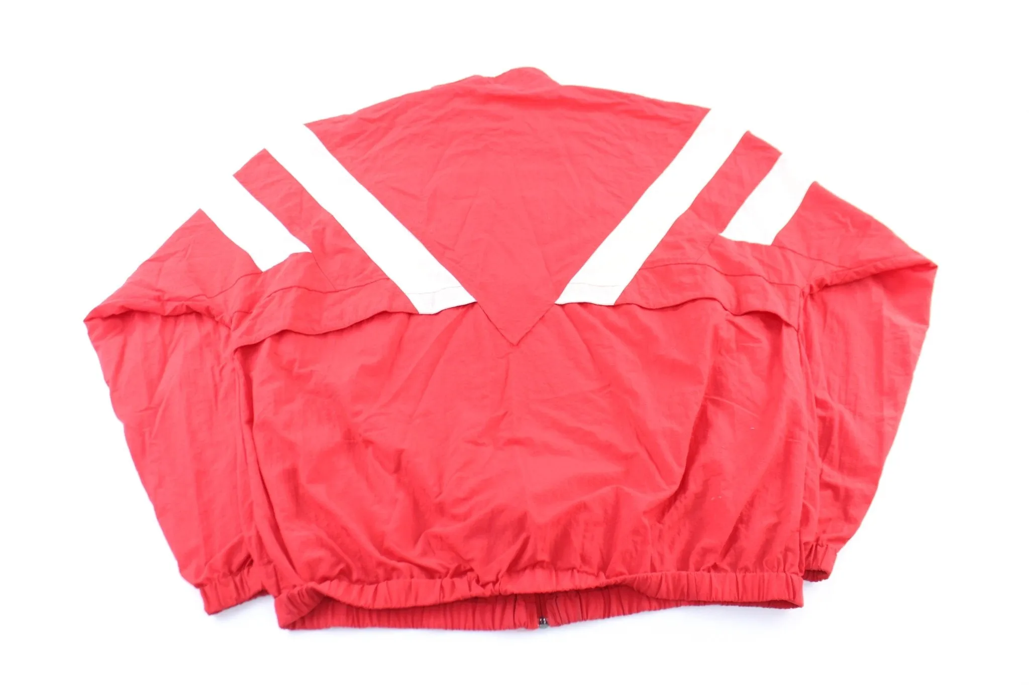 90's Asics Embroidered Logo Red & White Zip Up Jacket