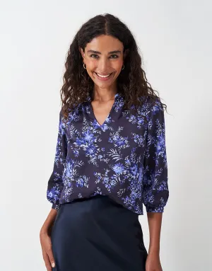 Crew Clothing Hope Floral Satin Top