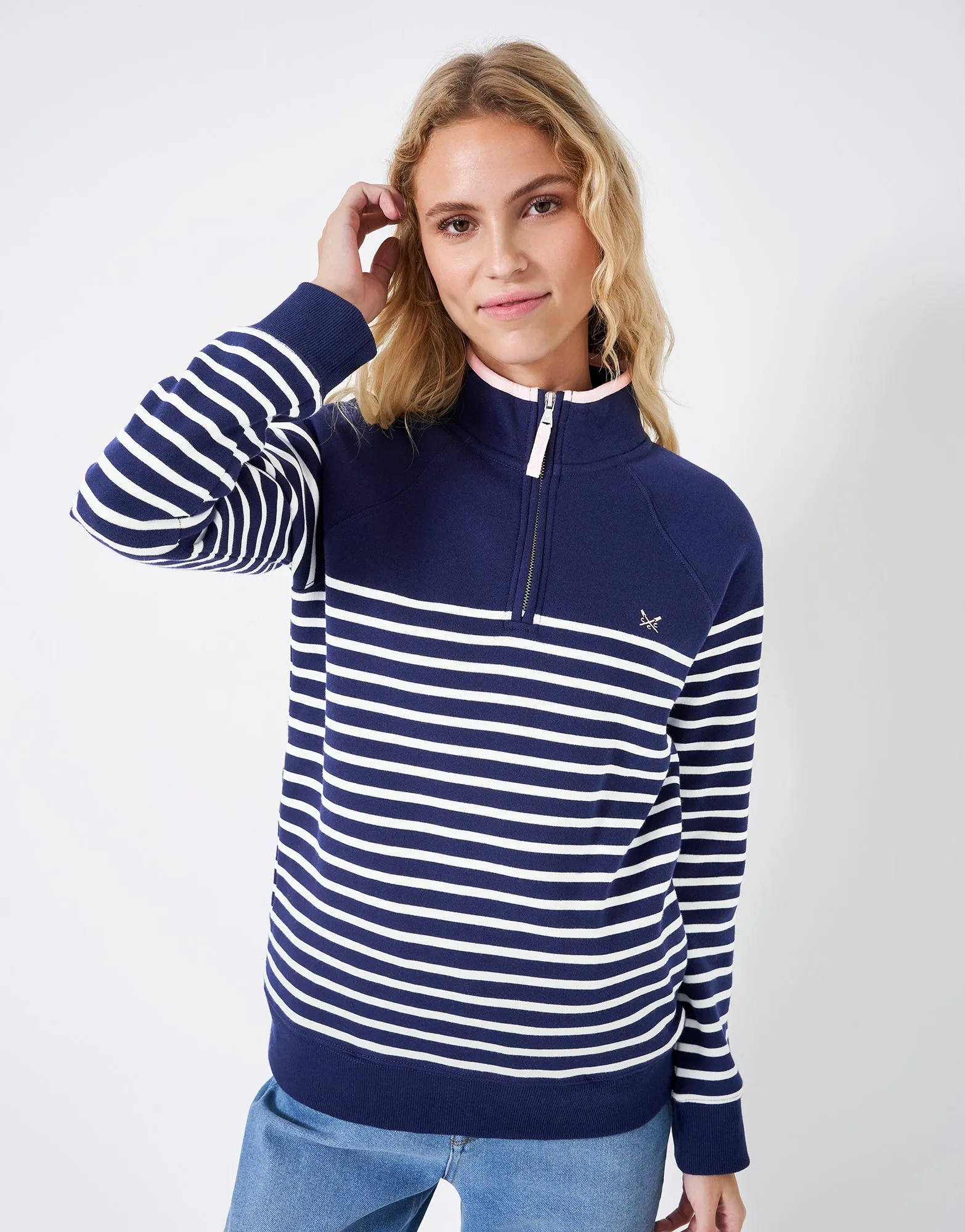 Crew Clothing Women's Half Zip Sweatshirt