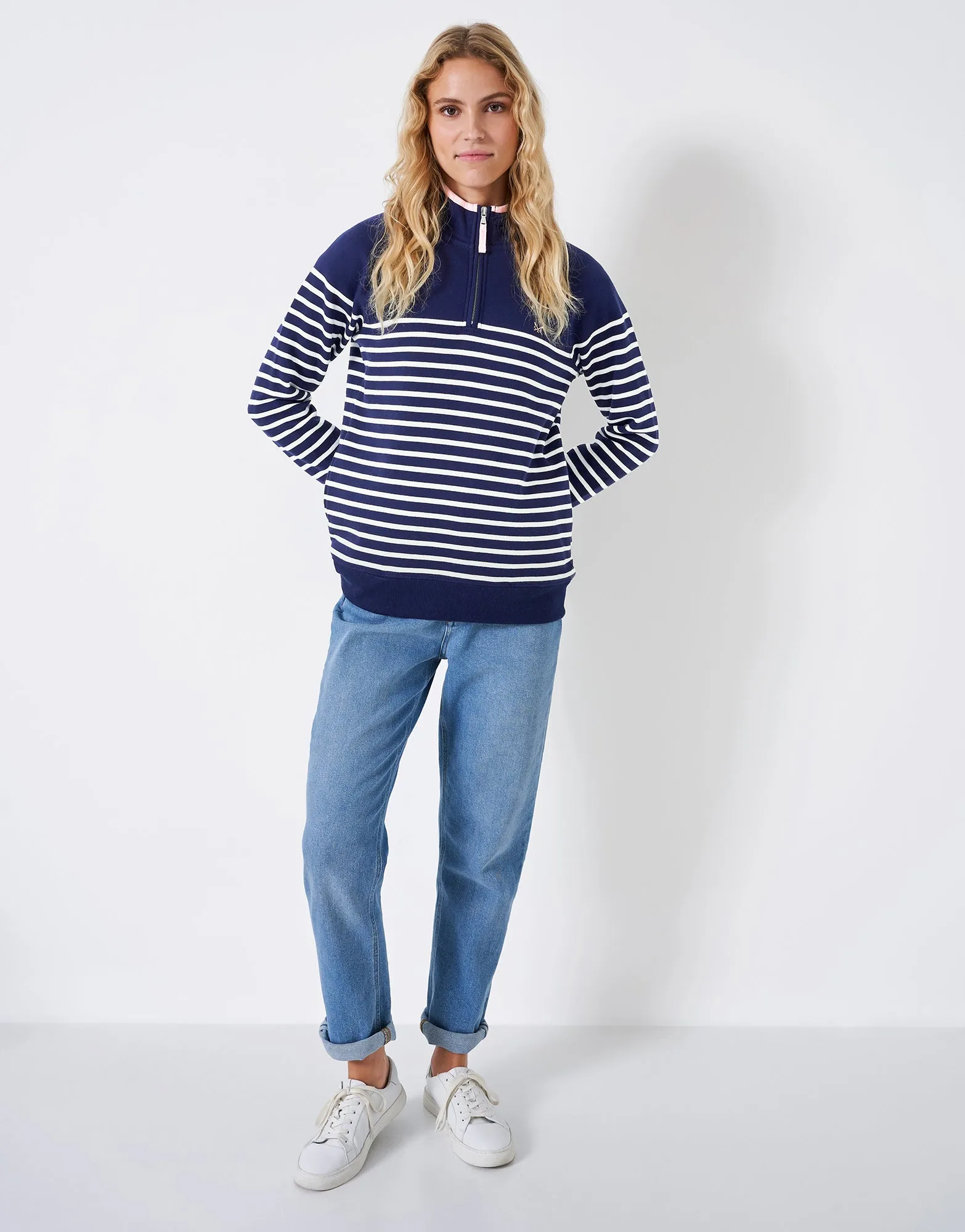 Crew Clothing Women's Half Zip Sweatshirt