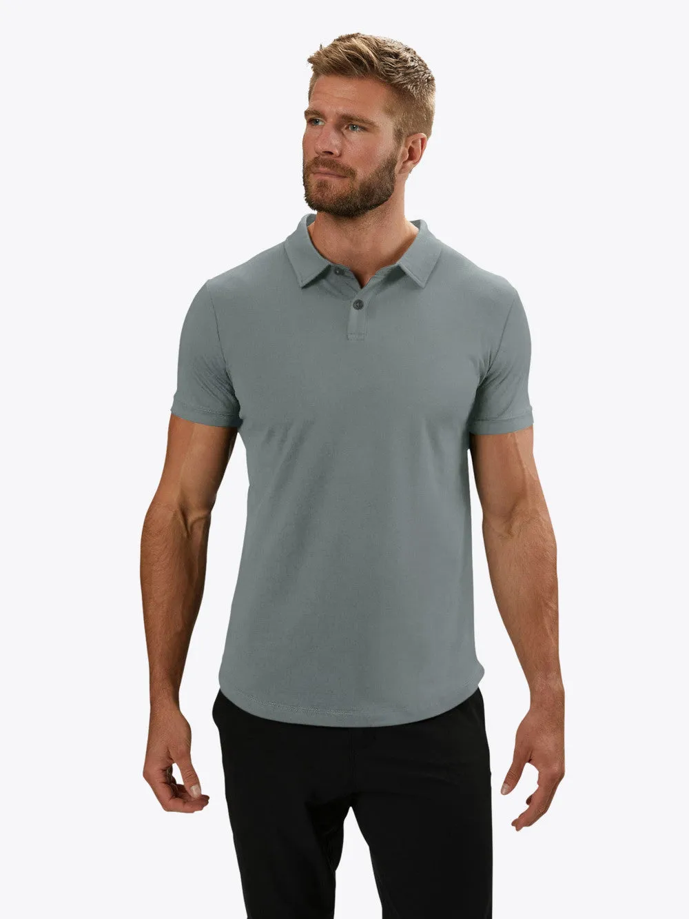 Cuts Clothing AO Polo in Sage
