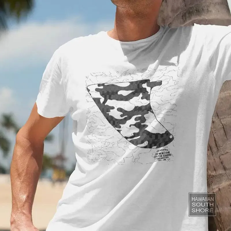 HawaiianSouthShore CAMO FIN Made in Hawaii S-2XL White