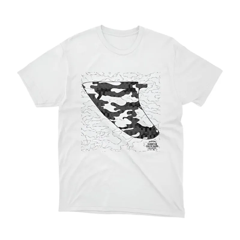 HawaiianSouthShore CAMO FIN Made in Hawaii S-2XL White