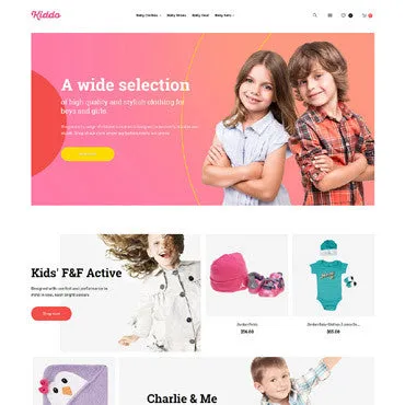Kids Kiddo Clothing Magento Website Design