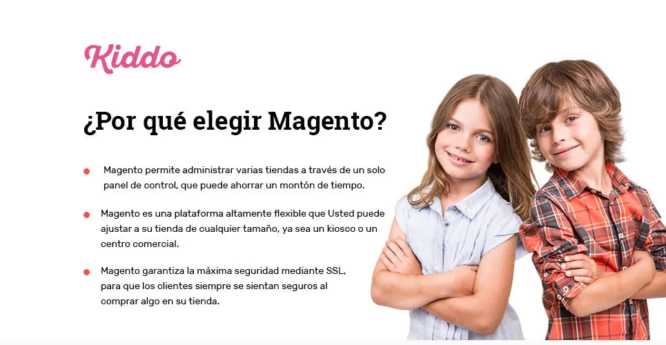 Kids Kiddo Clothing Magento Website Design