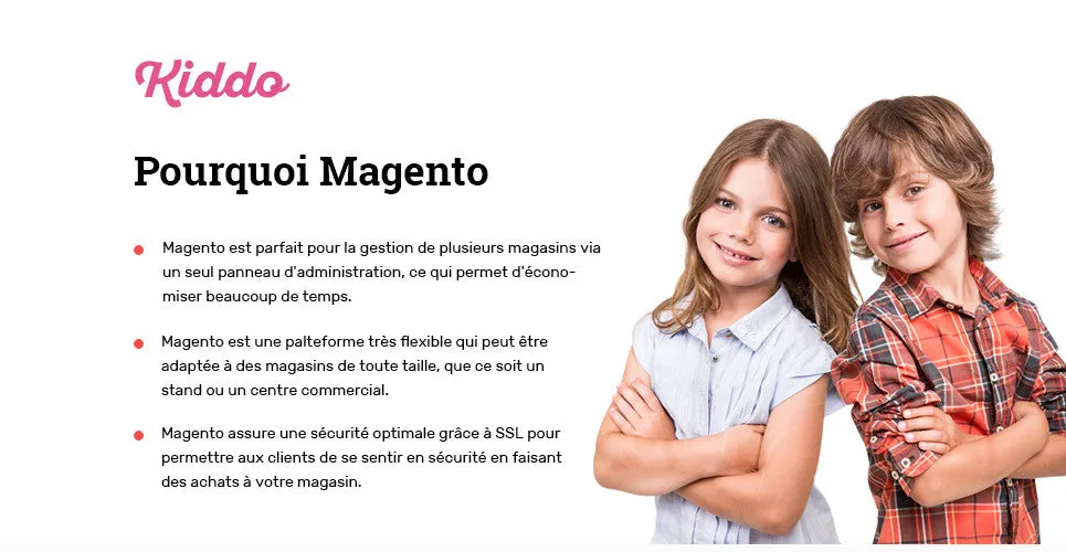 Kids Kiddo Clothing Magento Website Design