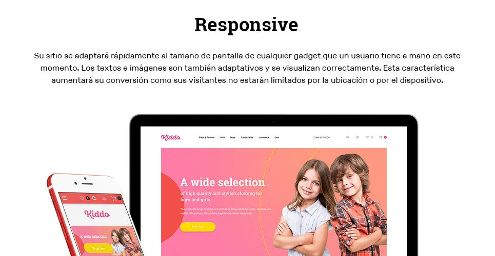 Kids Kiddo Clothing Magento Website Design