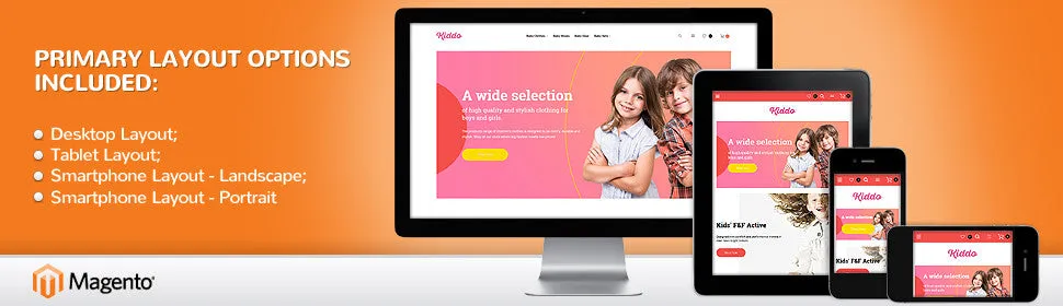 Kids Kiddo Clothing Magento Website Design