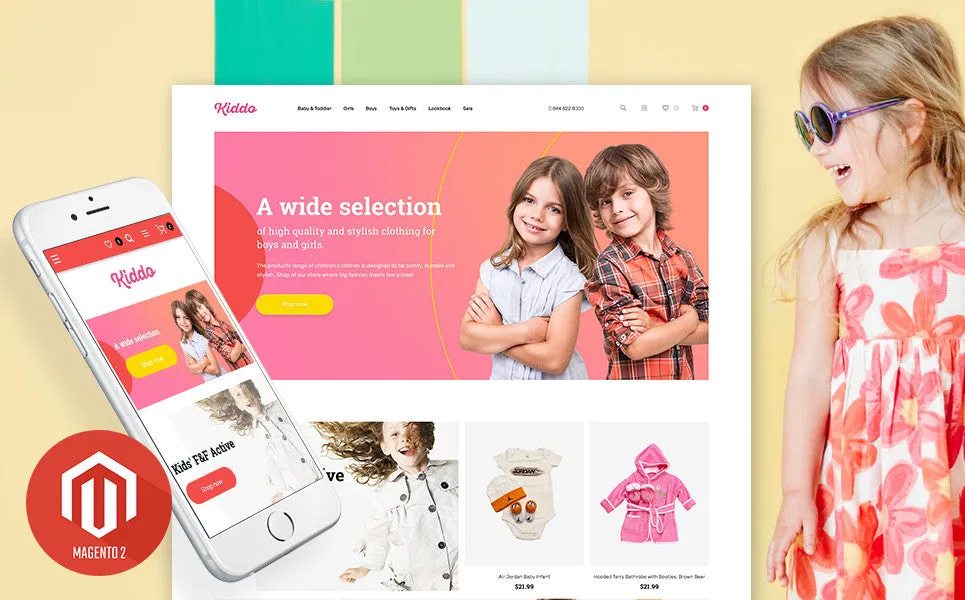 Kids Kiddo Clothing Magento Website Design
