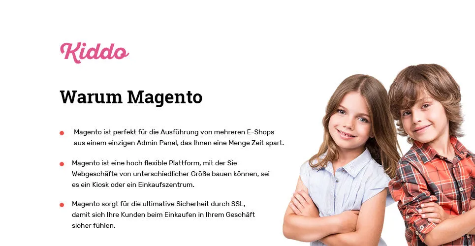 Kids Kiddo Clothing Magento Website Design