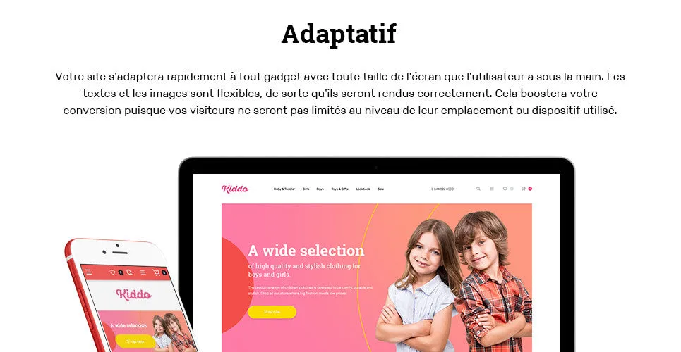 Kids Kiddo Clothing Magento Website Design