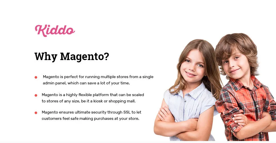 Kids Kiddo Clothing Magento Website Design