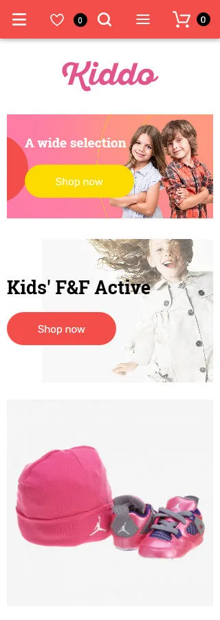 Kids Kiddo Clothing Magento Website Design